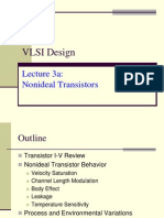 VLSI Design: Lecture 3a: Nonideal Transistors