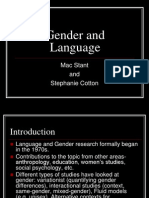 Gender and Language: Mac Stant and Stephanie Cotton