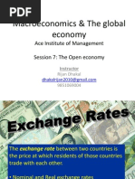 Macroeconomics & The Global Economy: Ace Institute of Management Session 7: The Open Economy