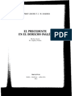 Cross y Harris, Excepciones Al Precedente, El Precedente en El Derecho Ingles