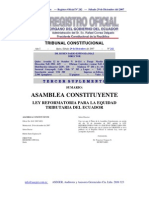 Ley Reformatoria para La Equidad Tributaria en El Ecuador