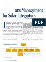 Operation Management For Solar Integrators - SolarPro