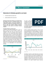 Emerging Market Macro Comment Recovery in Chinese Growth Is On Track