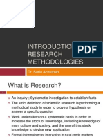 Introduction To Research Methodologies