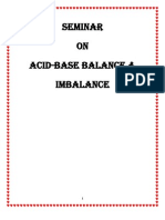 Acid Base Balance and Imbalance