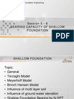 Session 5 - 6 Bearing Capacity of Shallow Foundation: Course: S0484/Foundation Engineering Year: 2007: 1/0