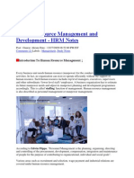 Human Resource Management and Development