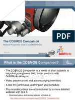 The Cosmos Companion: Material Properties Used in Cosmosworks