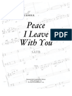 Peace I Leave With You For SATB by Richard Russell