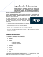 Clasificación y Ordenación de Documentos