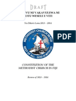 Draft of Methodist Church in Fiji Revised Constitution (2013-2014)