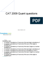 CAT 2009 Quant Questions