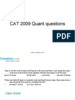 CAT 2009 Quant Questions