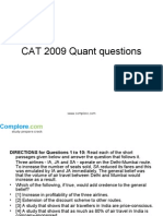 CAT 2009 Quant Questions