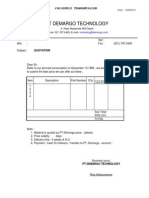 PT Demargo Technology: Facsimile Transmission