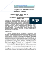 Synthesis and Coating Properties of Novel Waterborne Polyurethane Dispersions