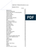 Dieta Michel Montignac Tabla Completa Indices Glucemicos Reordenado