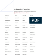 Dependent Prepositions