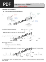 12 - Synthese de L'aspirine Cor