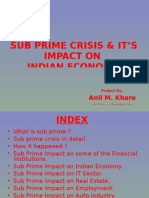 Sub Prime Crisis & Its Impact On Indian Economy