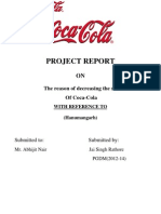 Project Report: The Reason of Decreasing The Sell of Coca-Cola