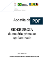 Siderurgia Da Mat Prima Ao Laminação (CEFET ES)