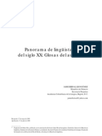 Panorama de Linguistas Del sigloXX Bosquejo PDF