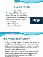 Utility and Game Theory 