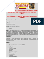 Programa de Capacitacion Internacional Bomberos Aeronauticos de Colombia Certificacion Teex