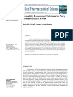 Permeability Enhancement Techniques For Poorly Permeable Drugs: A Review