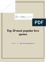 Top 20 Most Popular Love Quotes