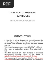 Thin Film Deposition Using Physical Vapor Deposition