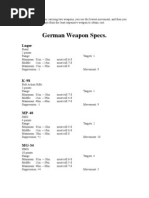 Axis Weapon Specs