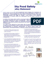 Food Safety Statement June 2012