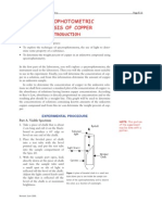 Spectrophotometric Analysis of Copper