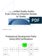 Certified Quality Auditor Certification Overview