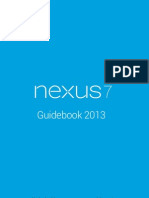 Google Nexus 7 (2013) Tablet User Manual Guidebook For Android Jelly Bean 4.3 (English)