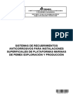 NRF-295-PEMEX-2013 Sist de Recub Anticorr para Instal Superf de Plataformas Marinas