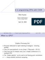 A Beginner'S Guide To Programming Gpus With Cuda: Mike Peardon