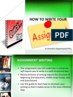 How To Write An Assignment