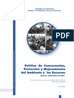 Política Conservación, Protección Del Ambiente y Recursos Naturales