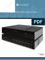 Atlona PRO3HD HDMI Matrix Switcher Family Specifications