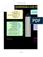 Pipe Incompresable Fluid Pressure Drop Calculations: Input Data