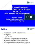 The Environment Agency's Monitoring Certification Scheme (Mcerts) - and Recent CEN Developments