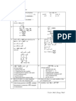 Math T Short Note (For Memory Flash Back Only)