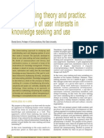 Brenda Dervin - Sense-Making Theory and Practice - An Overview of User Interests in Knowledge Seeking and Use