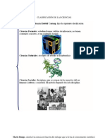 Clasificación de Las Ciencias