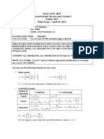 Elec Eng 2ei5 Microelectronic Devices and Circuits I Winter 2011 Final Exam - April 25, 2011