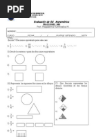 Prueba de Fracciones 5to Básico