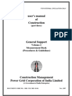 User's Manual of Construction: Volume-1 Measurement Book (Procedures & Guidelines)